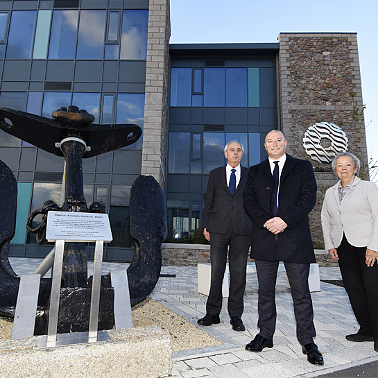 Council leaders of the proposed Freezone bid, standing at Oceansgate